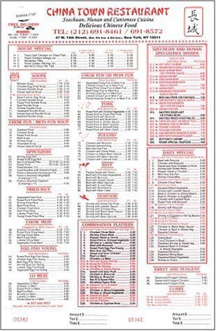 Chinese Restaurant Menu: Chinese Restaurant Menu Nyc