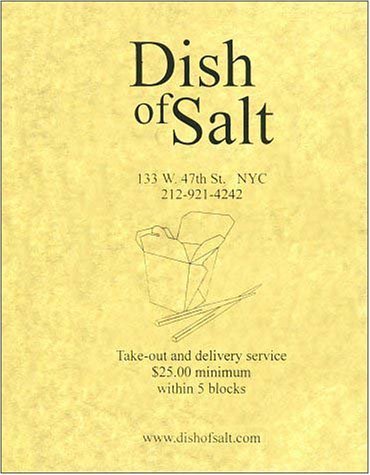 A page from the menu of the Dish of Salt restaurant in New York